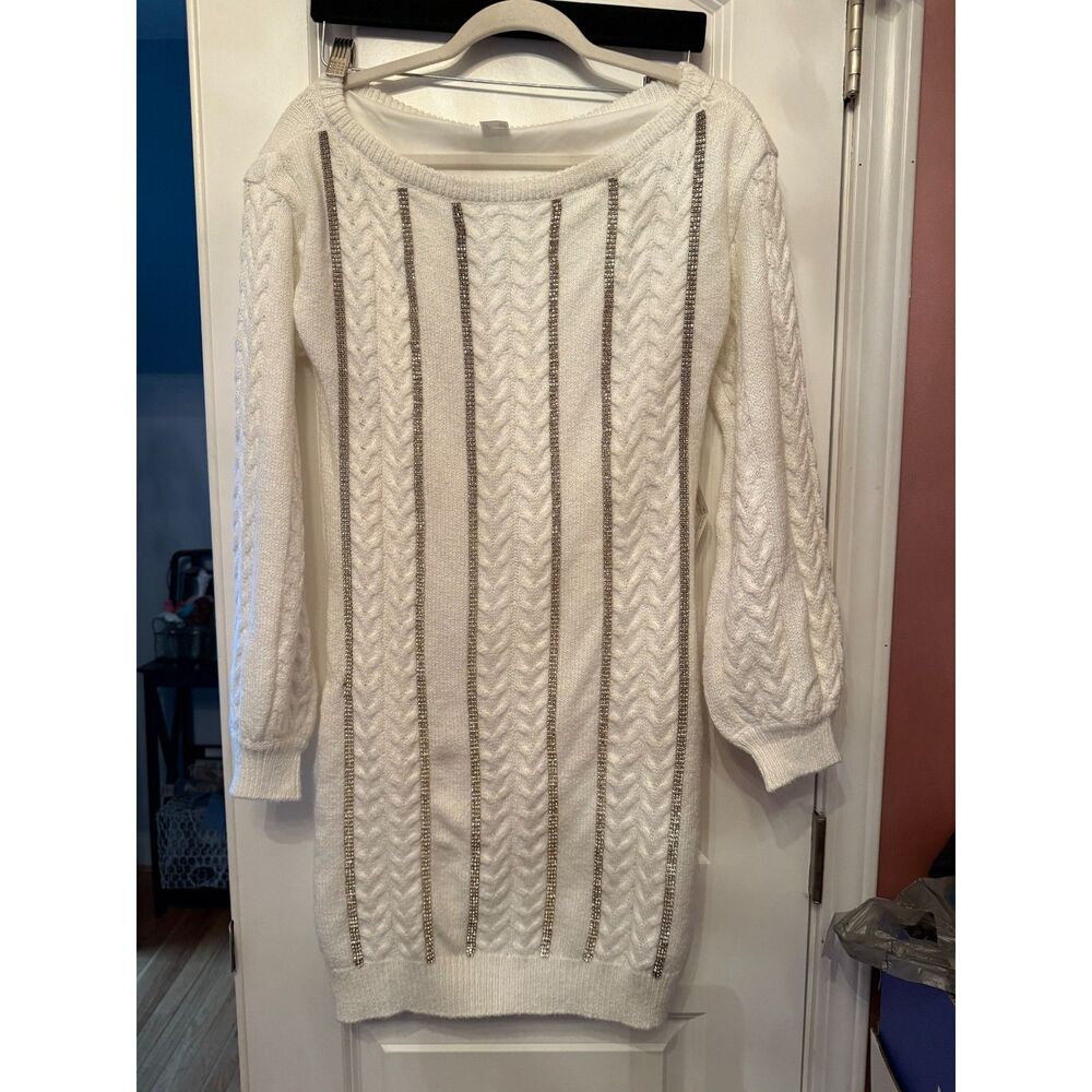 BNWT Venus Sweater Dress with Embellishments Size Medium